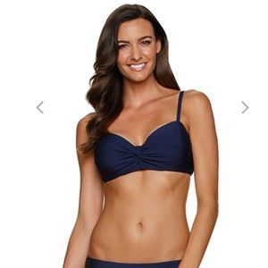 Helen Jon Twist Underwire Bikini Top (navy)